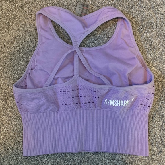 Lilac Gymshark Highneck Sportsbra - Picture 2 of 2